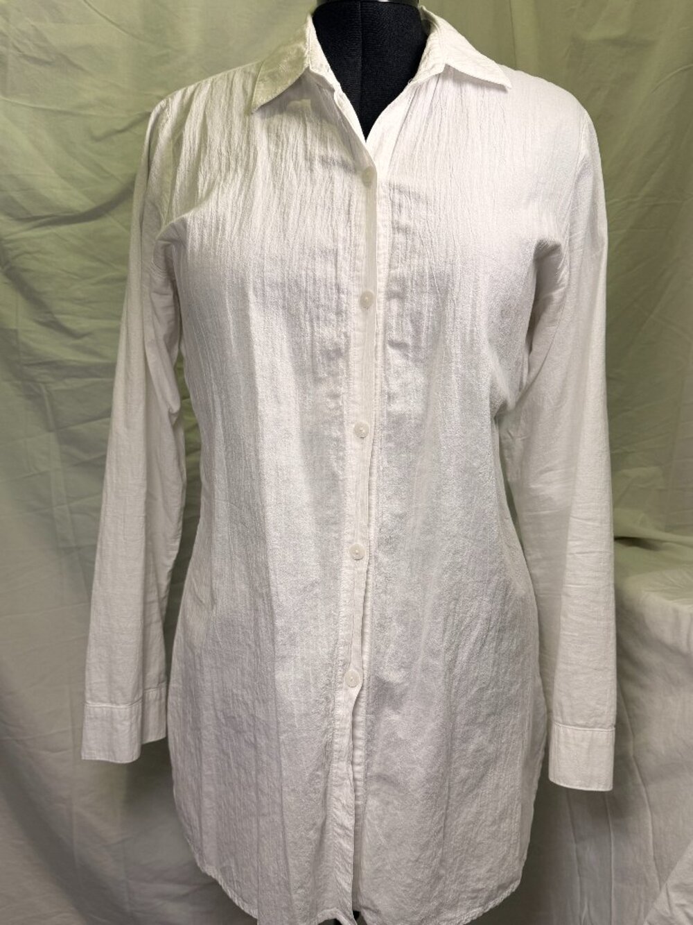 Tommy Bahama White Button Up Shirt Size L Long Sleeve Beach Cover Up